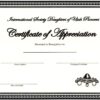 Certificate of Appreciation