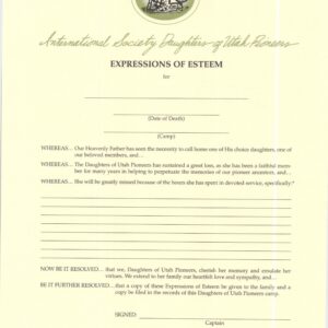 Letters of Esteem