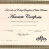 Certificate, Associate of DUP
