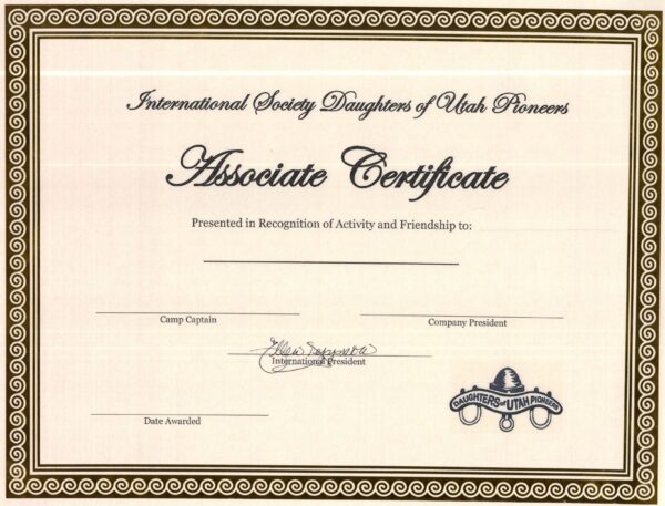 Certificate, Associate of DUP